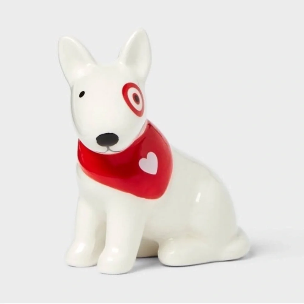 Valentine’s Day 2025 Ceramic Target Bullseye Dog and Target Shopping Cart Set